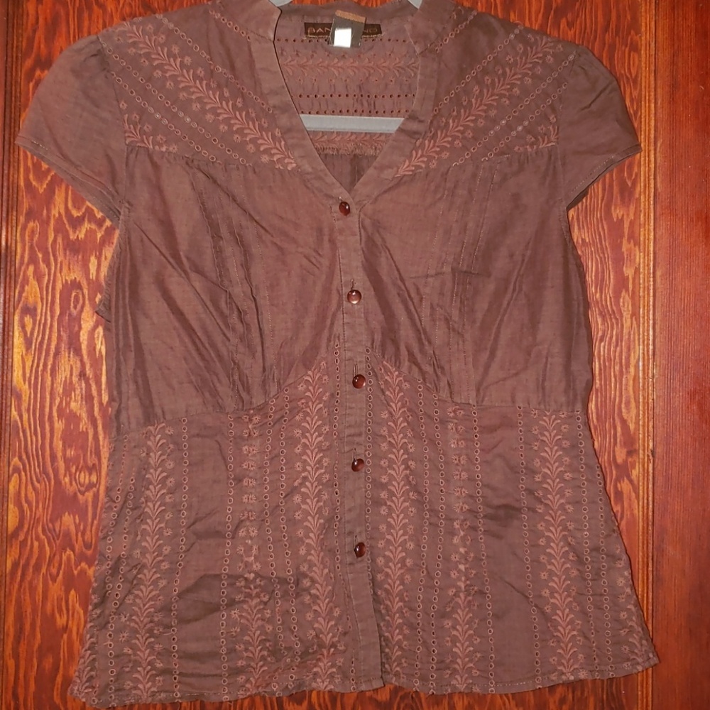 Dark maroon button down
